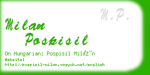 milan pospisil business card